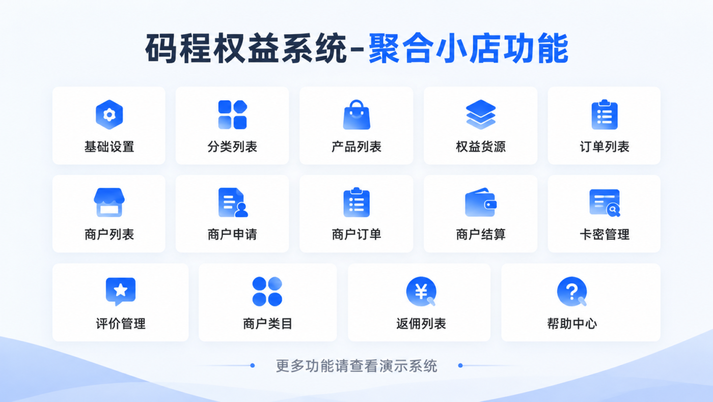 图片[2]-码程权益折扣礼金卡聚合CPS返利物业本地生活优惠团购商家入驻-码程云-软件服务平台